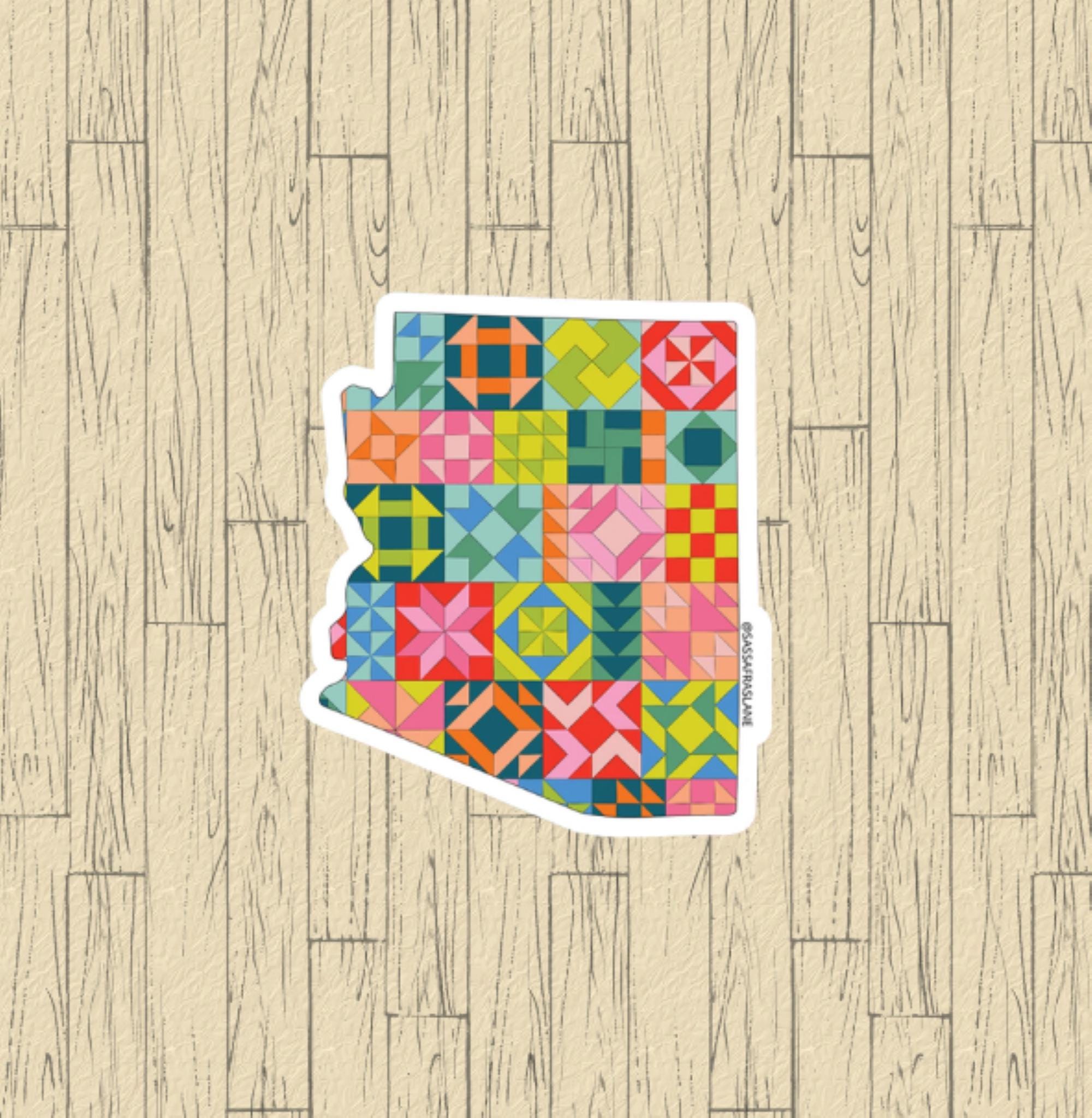 State Patchwork Pennsylvania State Patchwork Vinyl Sticker - Quilt Look Pennsylvania ...