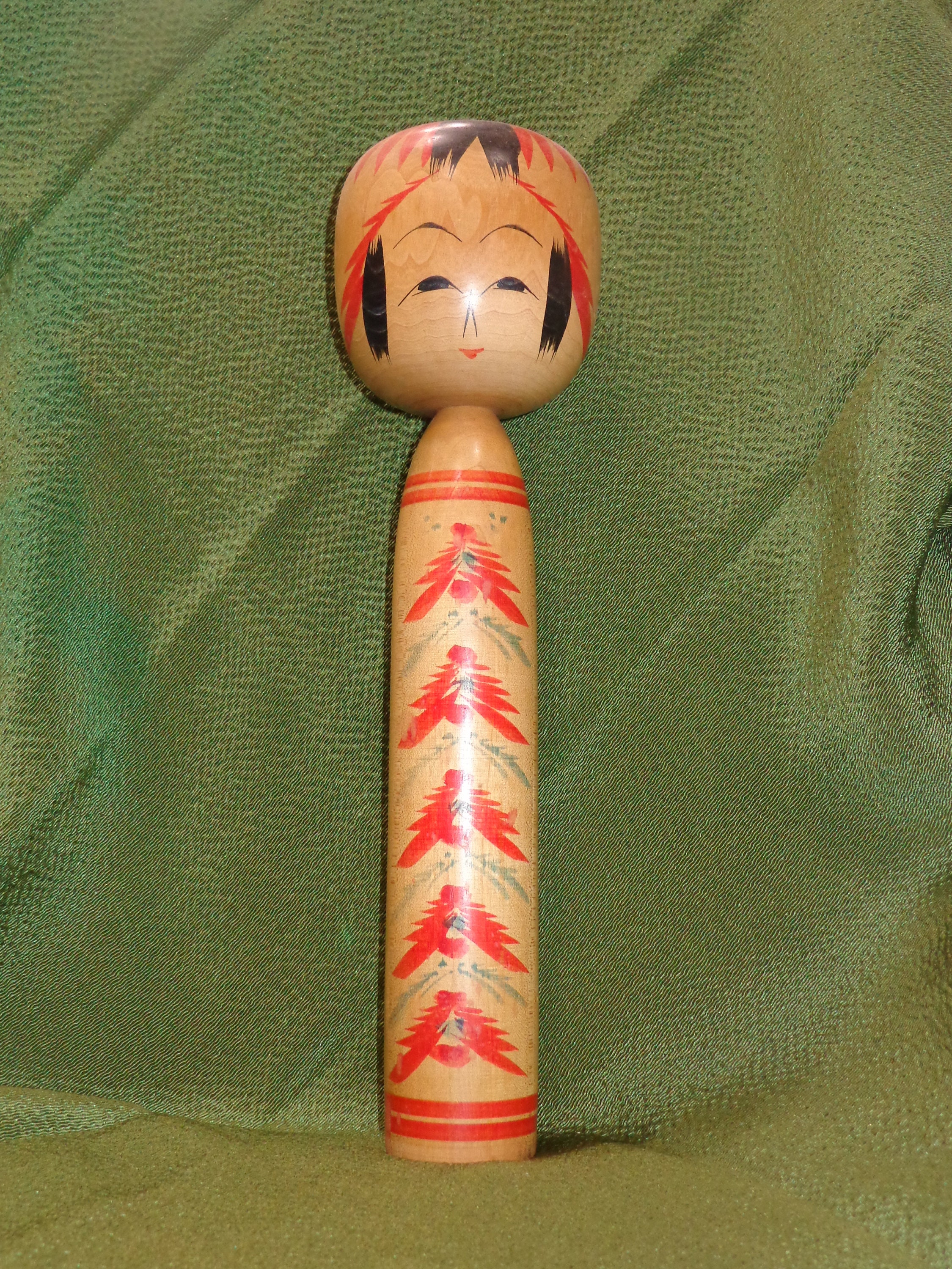 Poupée Japonaise Kokeshi Togatta Ancienne - Artisanale Bois Peint à La Main, Années 1960