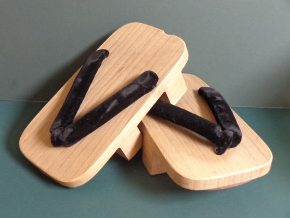 Vintage Japanese Geta Men's Wooden Clogs ,Traditi… - image 1