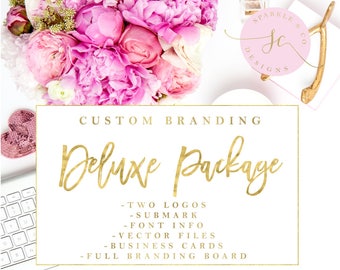 DELUXE Package Custom Branding Design, Custom Logo Design, Custom Branding Identity, Branding Package, OOAK Logo, OOAK Branding, Blog Design