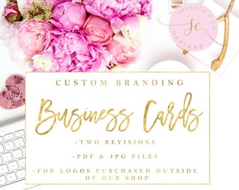 Custom Business Cards, Boutique Business Cards, Blog Business Cards, Photography Business Card, Event Business Card, Feminine Business Cards