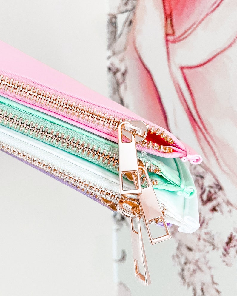 Personalized Name Monogram Clear Cosmetic Bag Cosmetic Zipper Etsy