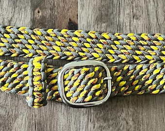 Paracord Belt Coyote Tan and Olive Drab Green - With Matte