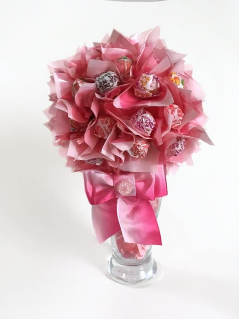 Lollipop Bouquet Lollipop Tree Lollipop Malt Dum-Dums Candy Bouquet Candy arrangement Birthday gift Mother's Day gift Baby Shower gift image 2