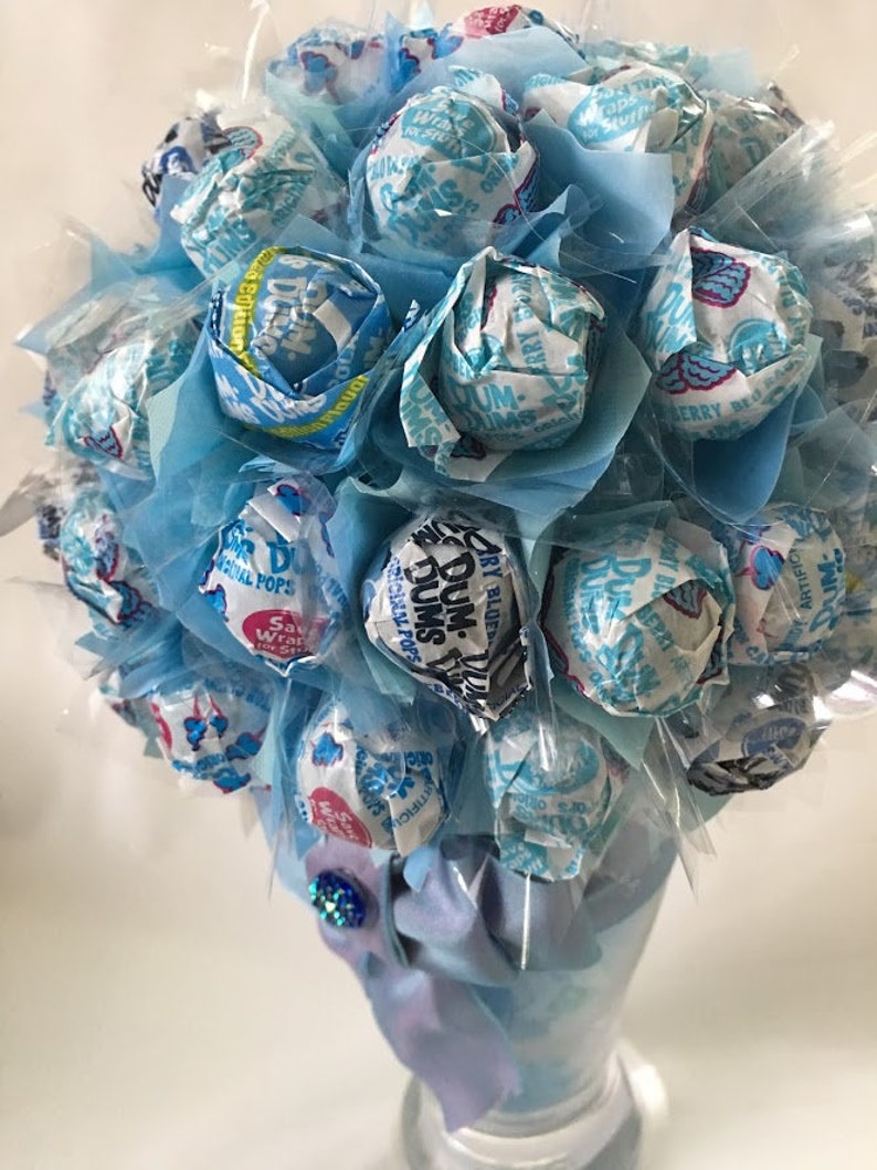 Lollipop Bouquet Lollipop Tree Lollipop Malt Dum-Dums Candy Bouquet Candy arrangement Birthday gift Mother's Day gift Baby Shower gift image 6