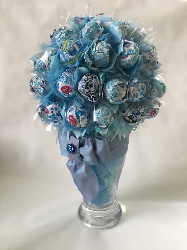 Lollipop Bouquet Lollipop Tree Lollipop Malt Dum-Dums Candy Bouquet Candy arrangement Birthday gift Mother's Day gift Baby Shower gift image 5