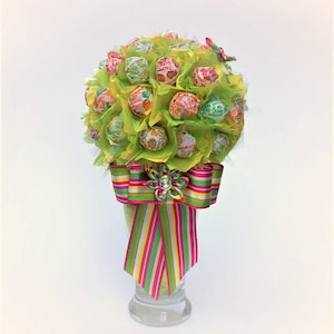 Lollipop Bouquet Lollipop Tree Lollipop Malt Dum-Dums Candy Bouquet Candy arrangement Birthday gift Mother's Day gift Baby Shower gift image 1