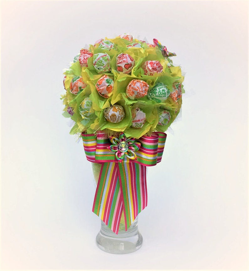 Lollipop Bouquet Lollipop Tree Lollipop Malt Dum-Dums Candy Bouquet Candy arrangement Birthday gift Mother's Day gift Baby Shower gift image 1