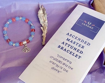 Mother Mary Attuned Bracelet for healing the inner child, for parents, teachers and carers ritual and white sage included.