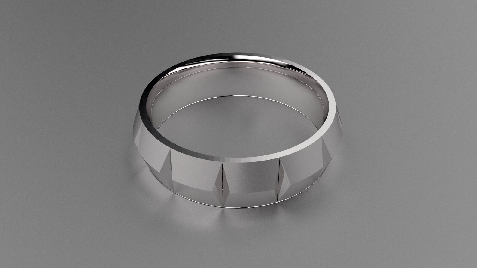 Silver 6mm Mens Wedding Band Knife Edge Faceted 925 Sterling Etsy