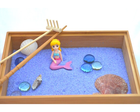 Schreibtisch Zen Garten Meerjungfrau Zen Garten Miniatur Zen Etsy