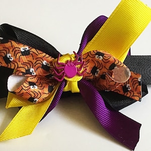 Halloween Spider Ribbon Bow for Dog & Cat Collar