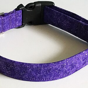 Sparking Purple Dog or Cat Collar with Matching Friendship Charm Bracelet and Black Standard Buckle or Metal Buckle Upgrade image 5