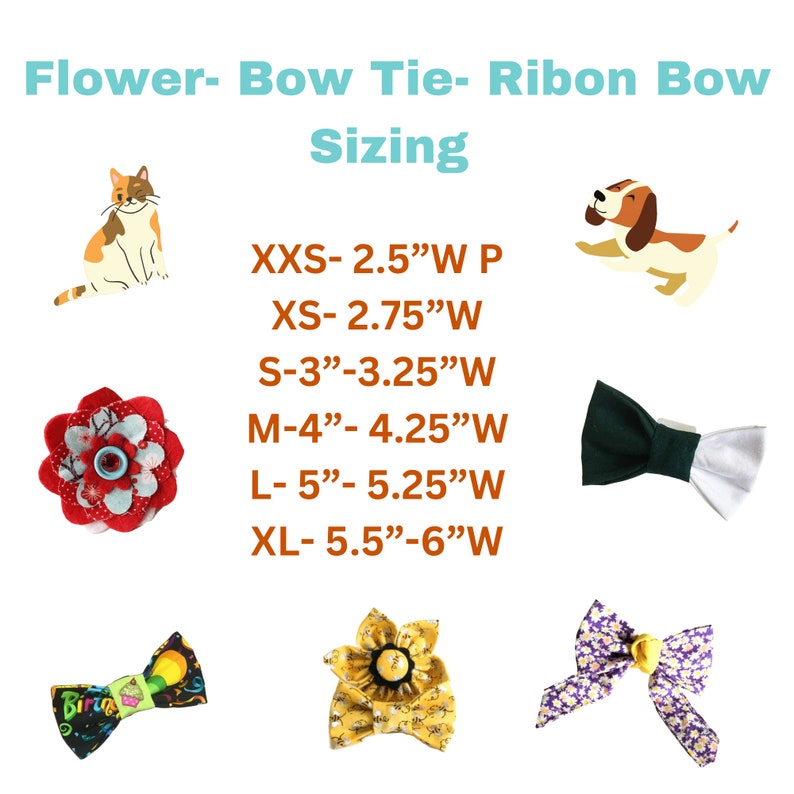 Christmas Star Flower or Bow Tie for Dog or Cat Collar / Winter Handmade Pet Accessory image 9
