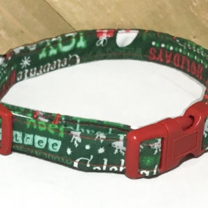 Red & Green Christmas Poinsetta Flower Collar for Girl Dogs and Cats image 7