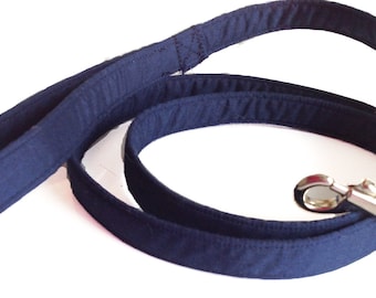 Navy Blue Casual Dog Leash in 1 Ft to 6 Ft Lengths