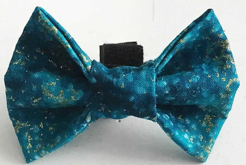 Teal & Gold Wedding Bow Tie Collar for Male Dog or Cat Etsy