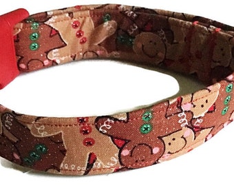 Gingerbread Christmas Cookie Collar for Dogs and Cats / Buckled or Martingale / Gingerbread Leash Upgrade / Metal Buckle Upgrade