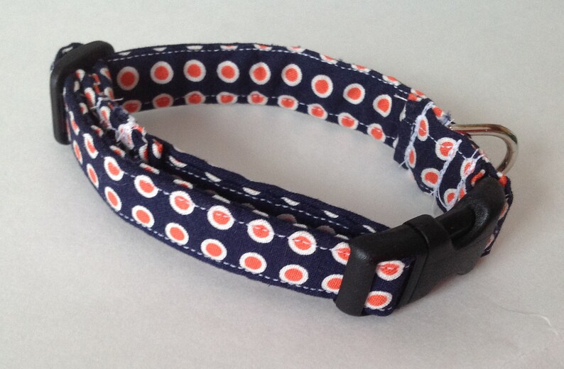 Blue & Orange Polka Dot Bow Tie for Male Dog or Cat image 4