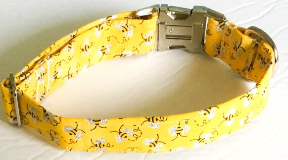Yellow Bumble Bee Dog and Cat Collar in Buckled or Martingale | Etsy