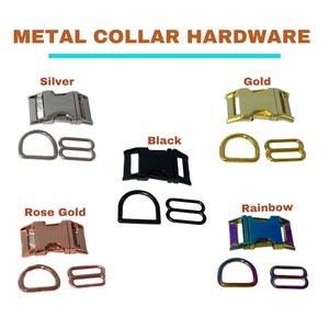 Metal Buckle Upgrade- Silver, Gold, Black, Rose Gold & Rainbow Collar Hardware