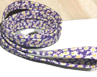 Purple and Yellow Floral Daisy Leash for Dogs / 1 Ft to 6 Ft Lengths