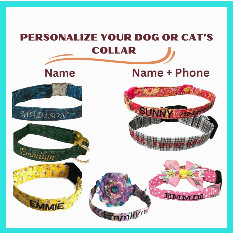 Purple & Yellow Floral Collar with Purple Buckle for Dogs and Cats/Martingale Option /Leash Upgrade image 5