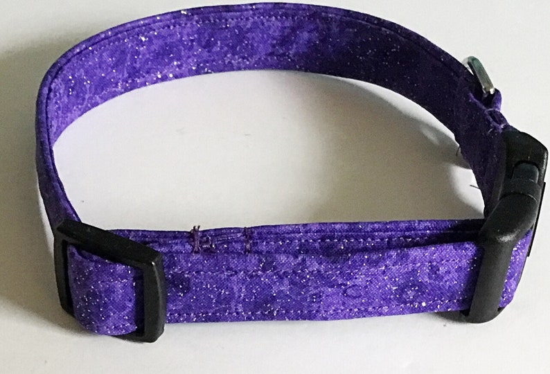 Sparking Purple Dog or Cat Collar with Matching Friendship Charm Bracelet and Black Standard Buckle or Metal Buckle Upgrade image 7