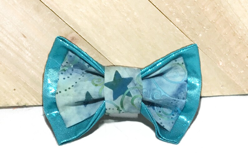 Christmas Star Flower or Bow Tie for Dog or Cat Collar / Winter Handmade Pet Accessory image 3