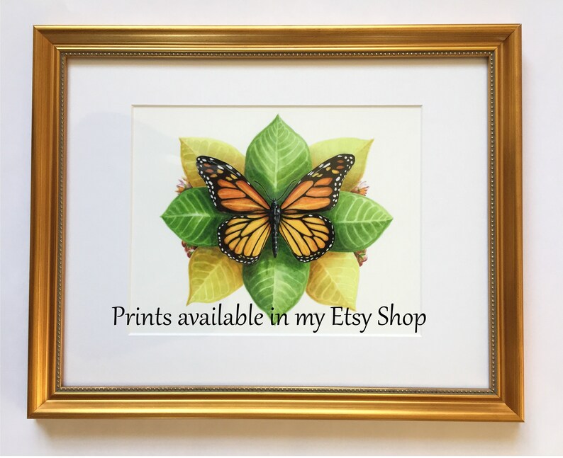 Monarch Butterfly Greeting Card With Envelope - Etsy
