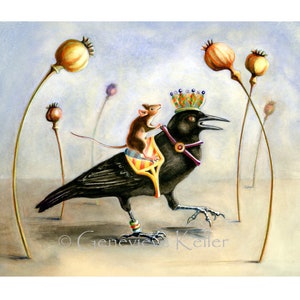 Crow and Mouse Fine Art Giclee Print