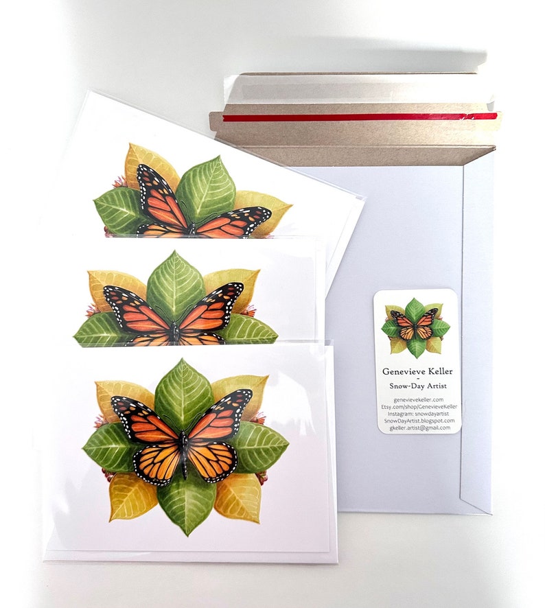 Monarch Butterfly Greeting Card With Envelope - Etsy