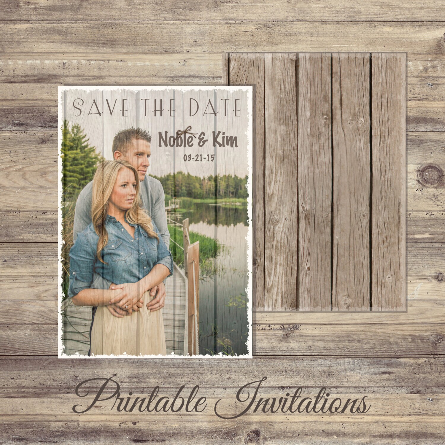 Rustic Wood Save the Date rustic save the date Wedding