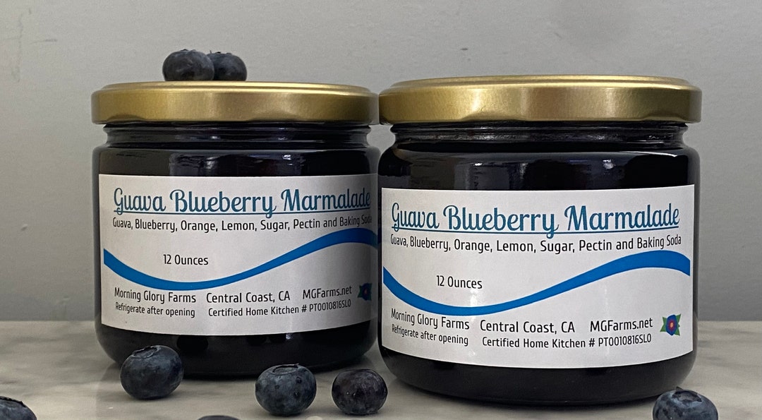 Marmalades / Chutneys in 12ounce Jars guava Blueberry Marmalades
