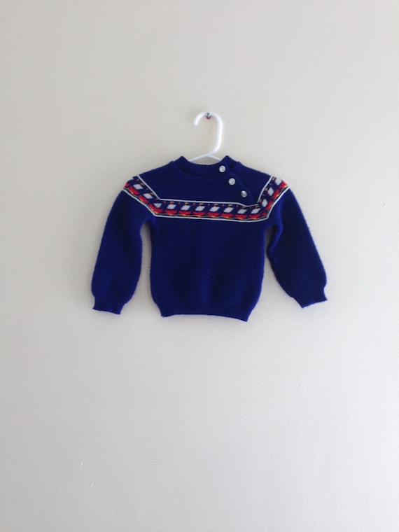 Vintage Danish Sweater Danish Blue size 3-6 months | Etsy