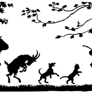 Follow the Leader Silhouette Pattern