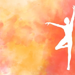 Male Ballet Dancer Watercolor Silhouette Pattern