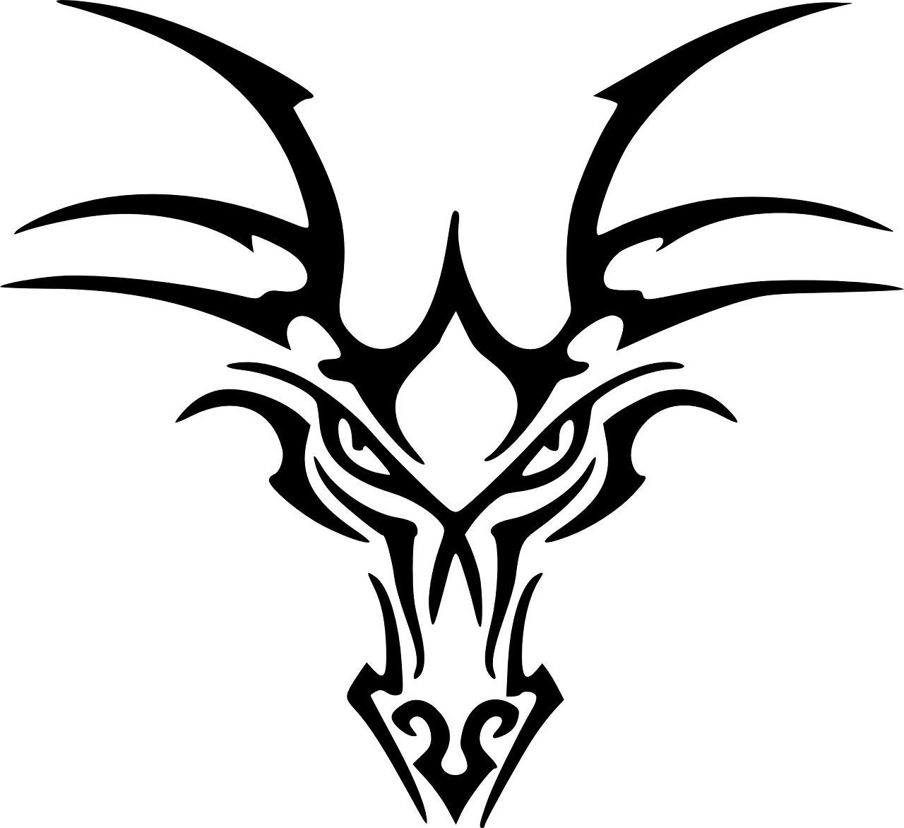 Tribal Dragon Head Pattern - Etsy Norway