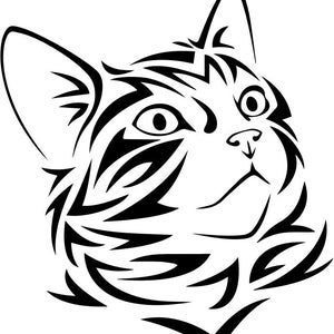 Tribal Kitten 3 Cross Stitch Pattern