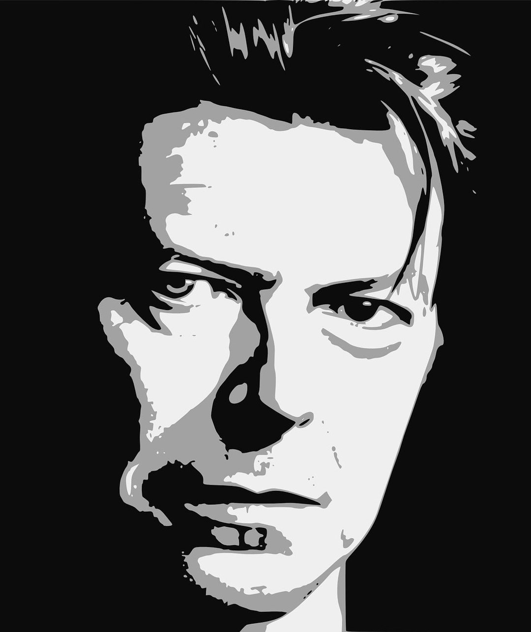 David Bowie Black and White Portrait Pattern - Etsy