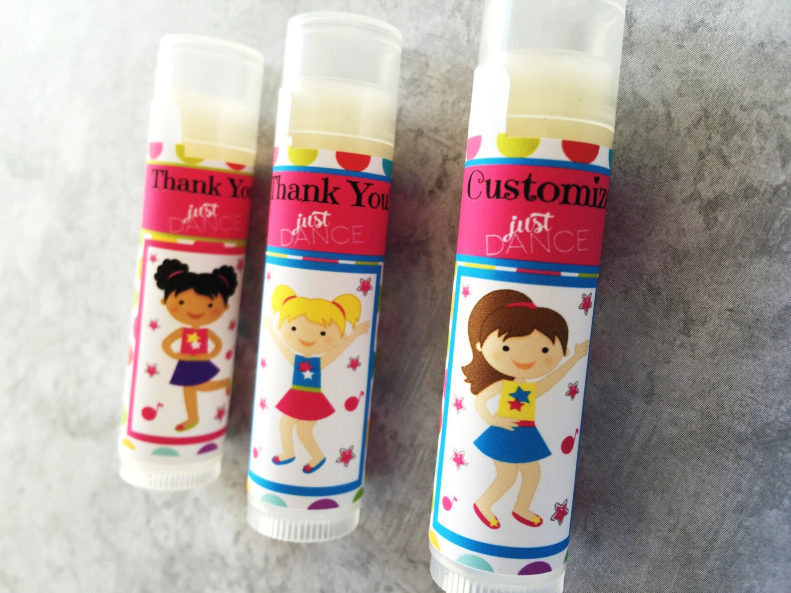 5 Pc Dance Party Lip Balm Favors/Dance Party/Party Favors/ Etsy
