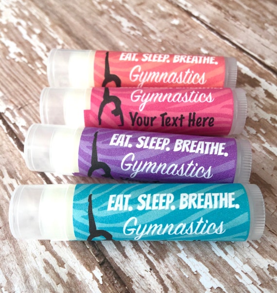Gymnastics Lip Balm Party Favors/5Pc/Gymnastics/Party Favors/Girl Birthday Party/Lip balm/Chapstick Party Favor/Gift Bags/Team Award Il_570xn