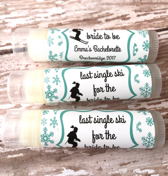 Ski Bachelorette Party Favors - Winter Theme Chapstick - Wedding Party Favors - Bridal Party Favor - Custom Lip Balm - Hangover Kit - Skiing Il_570xn