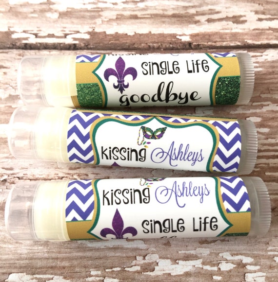 New Orleans Bachelorette Party Favors - Mardi Gras Chapstick - Wedding Party Favors - Bridal Party Favor - Custom Lip Balm - Hangover Kit Il_570xn