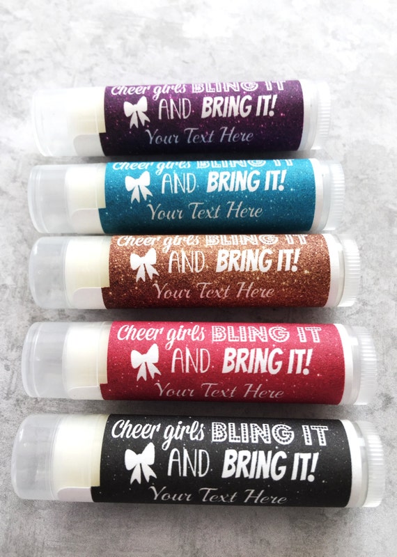 5 pc Cheerleading Gift/Cheerleader Party/Cheer Team Party/Cheerleading Chapstick/Cheerleader Favors/Cheerleader Competition Il_570xn