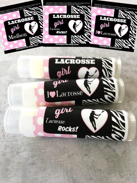 LACROSSE Party Lip Balm Favors - Set of 5 -Lacrosse Girl Party - Lacrosse Favors - Lacrosse Team - Lacrosse Team Party - Lacrosse Award Il_570xn