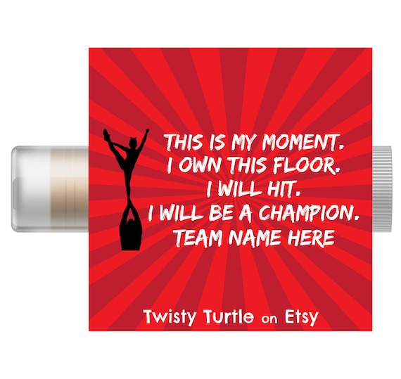 Cheerleading Custom Lip Balm | Set of 5 | Cheer Team Spirit Gift | Party | Spirit Sticks | Chapstick | Cheerleader Birthday | Lip Balm Il_570xn