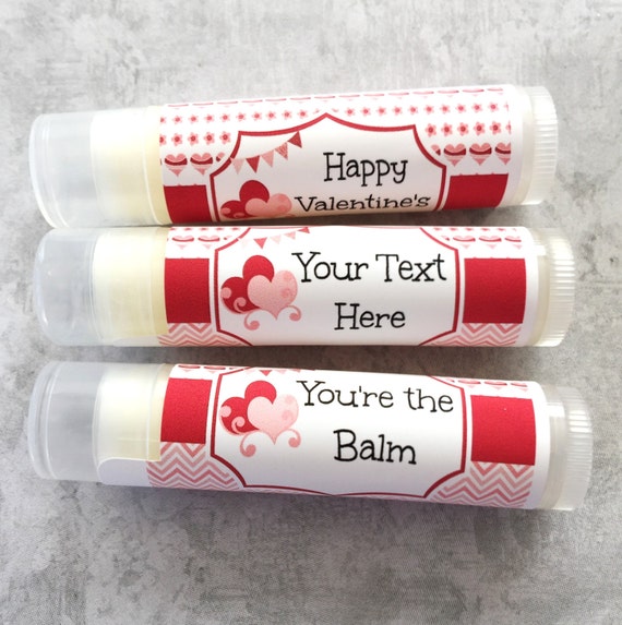 Valentine's Day Favors - Set of 5 -Valentine's Day Lip Balm Favors - School Valentine - Class Valentine's Day Party - Valentine Candy Hearts Il_570xn