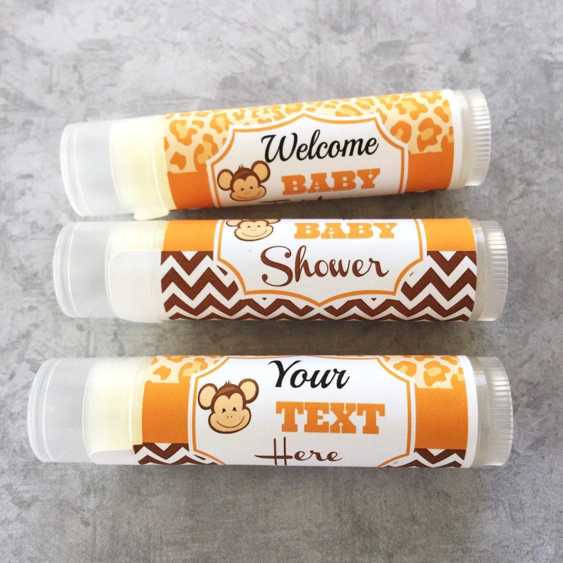 5 Pc Monkey Lip Balm/Monkey Party Favors/Monkey Baby Etsy