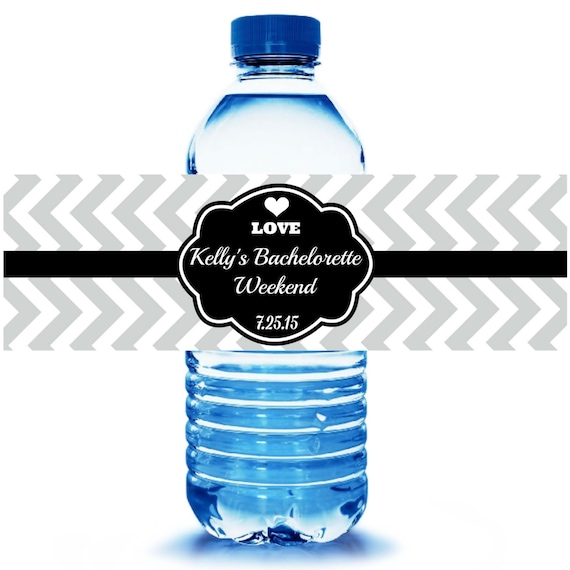 Items similar to Wedding Party Water Bottle Label 5ct - Wedding Party ...